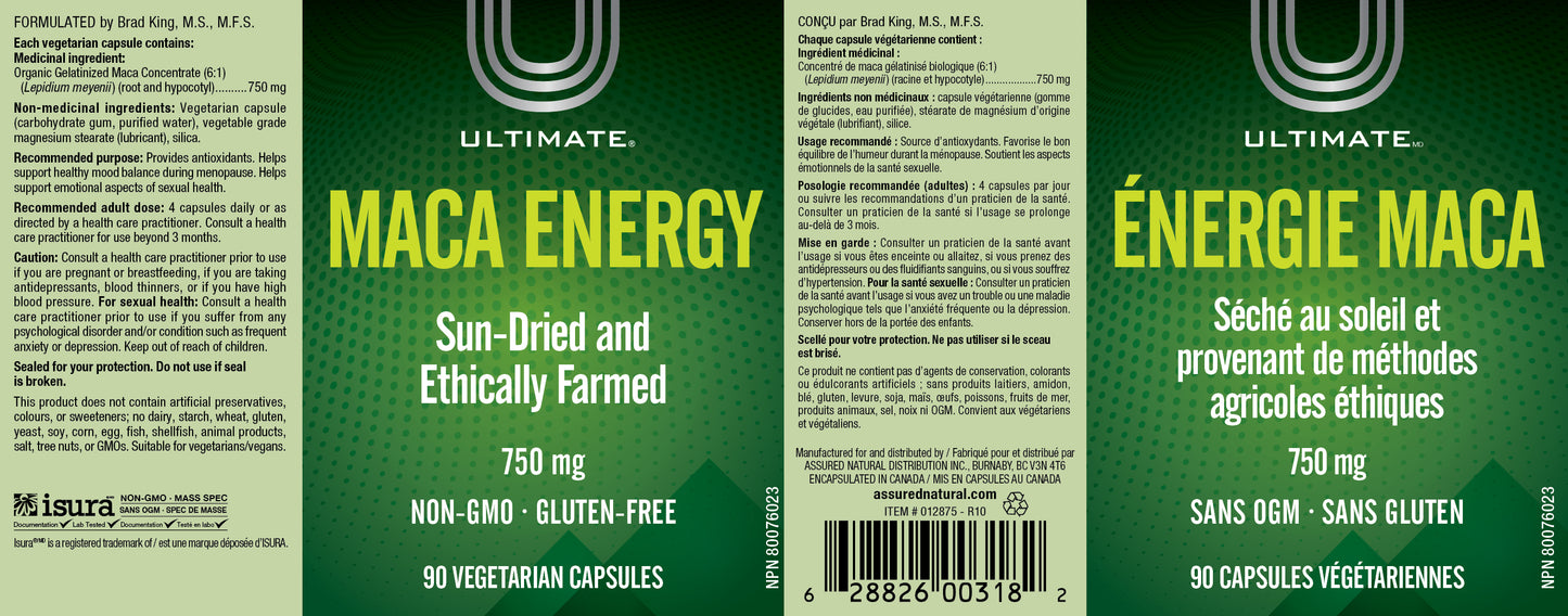 Maca Energy 750mg 90caps