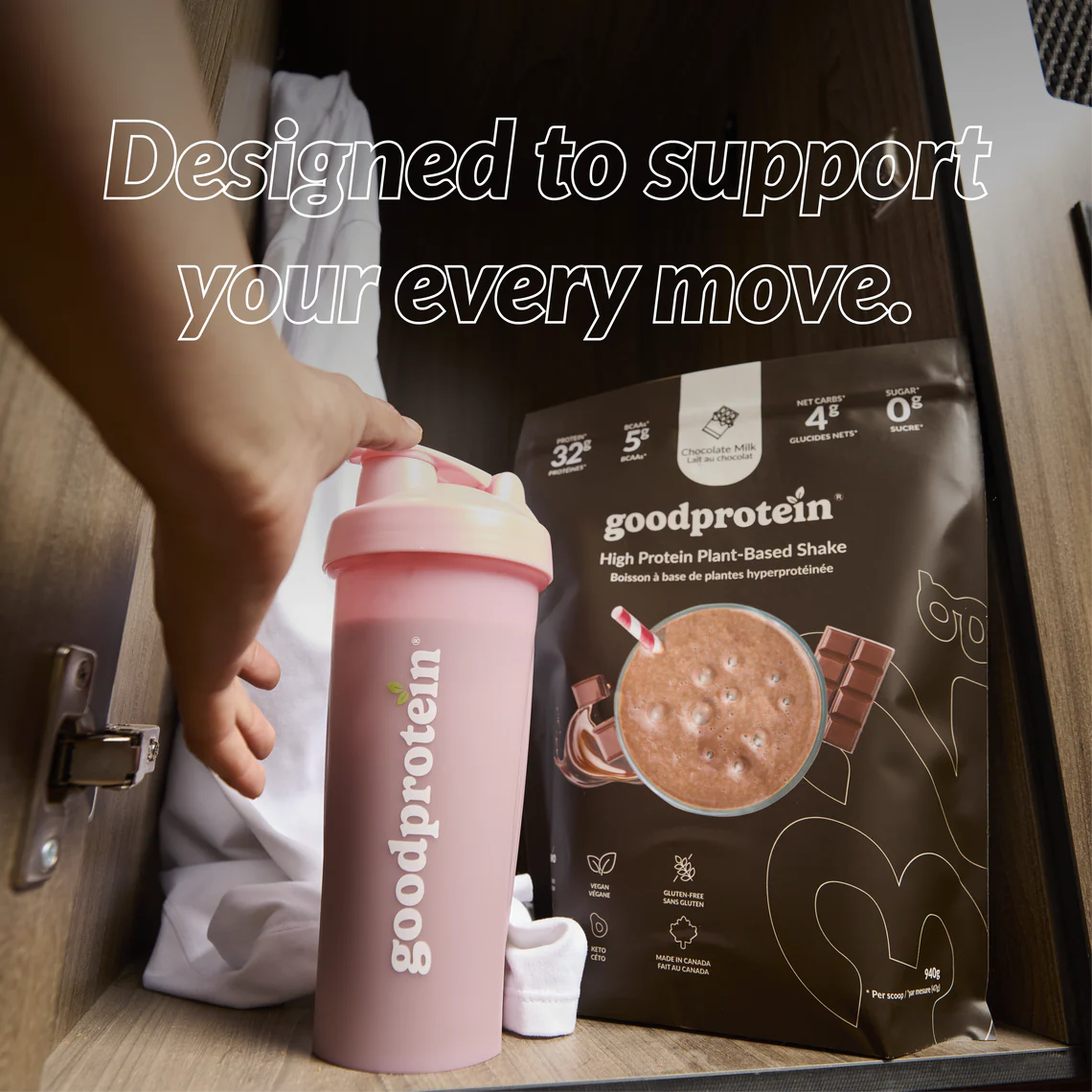 High Protein Plant Based Shake Chocolate Milk 940g