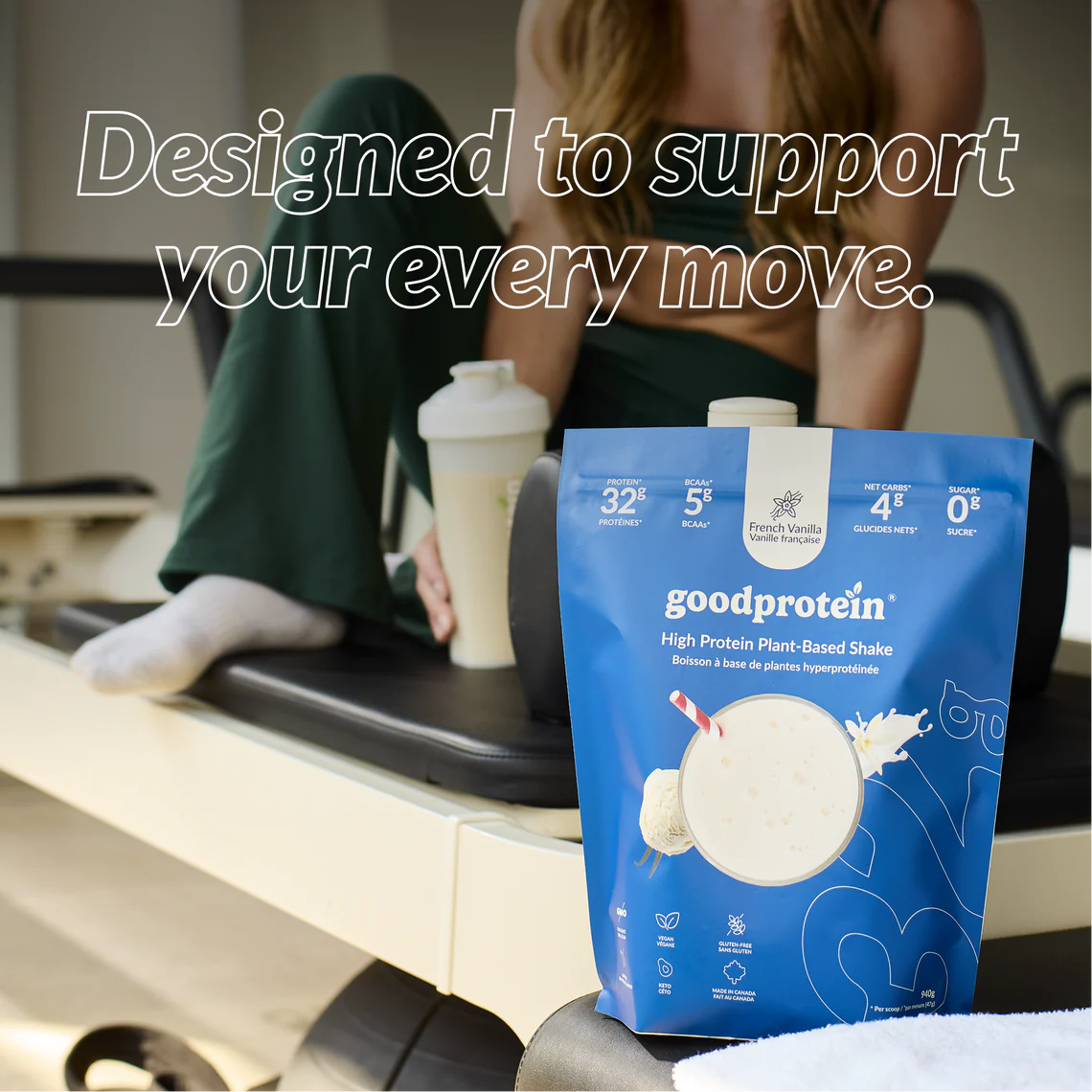 High Protein Plant Based Shake French Vanilla 470g