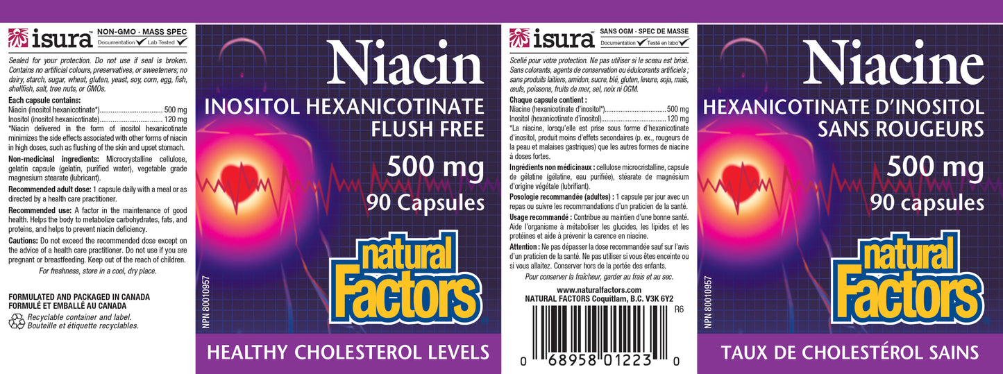 Niacin 500mg flush free 90caps