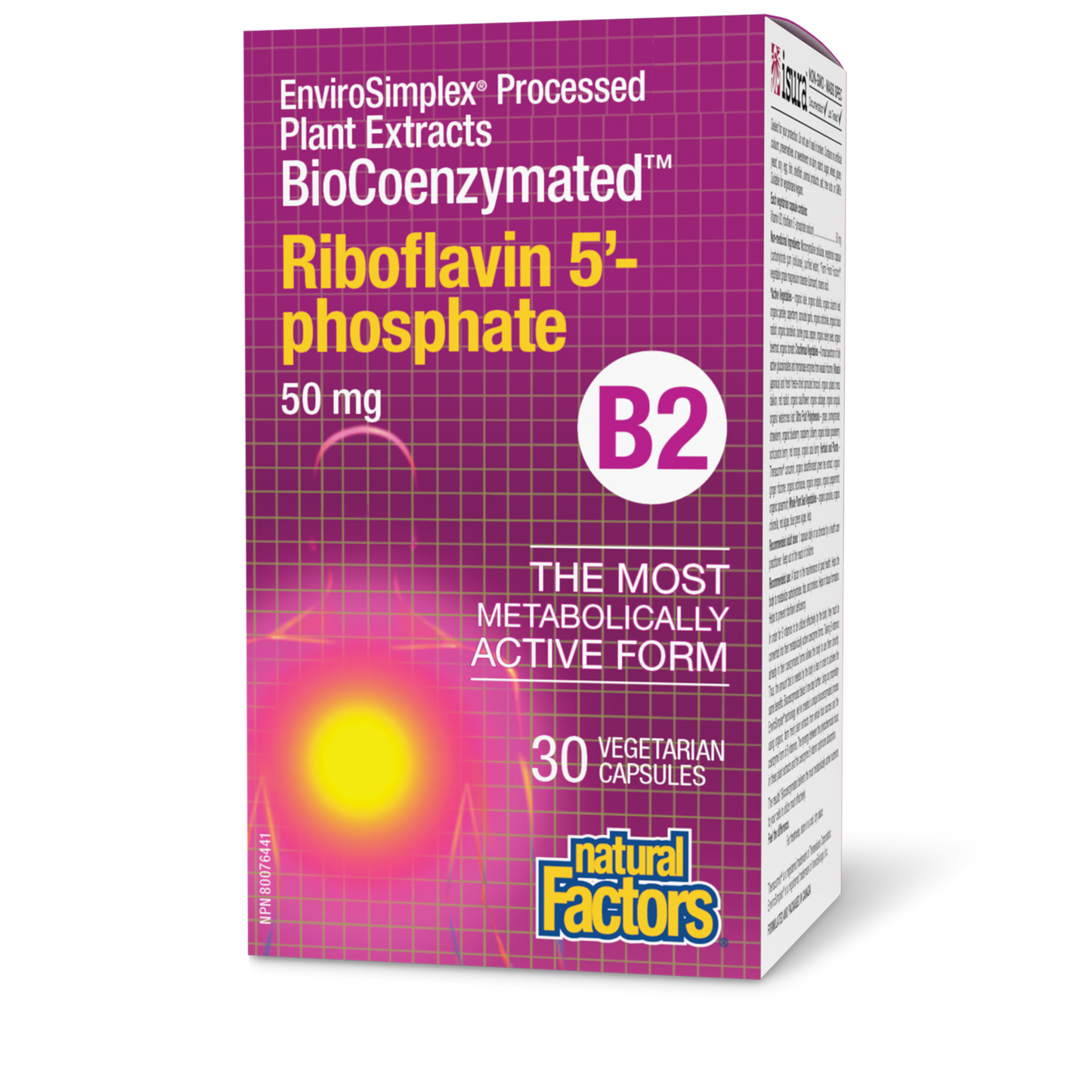 Riboflavin 5’-phosphate 50mg 30 caps