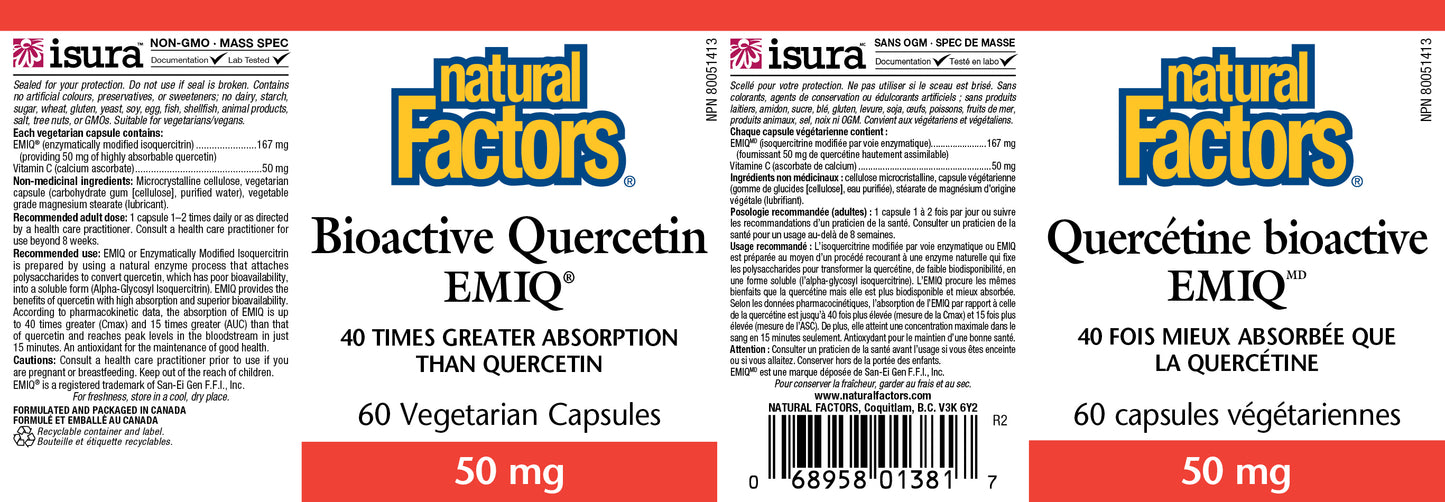 Bioactive Quercetin EMIQ 60caps