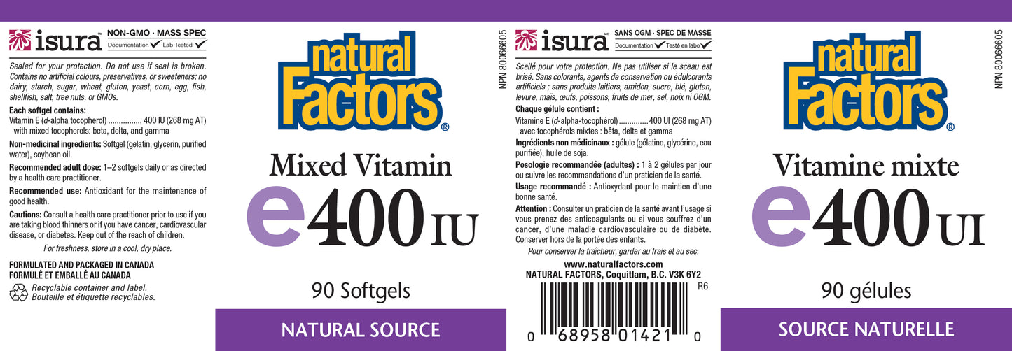 Mixed Vitamin e400IU 90 softgels