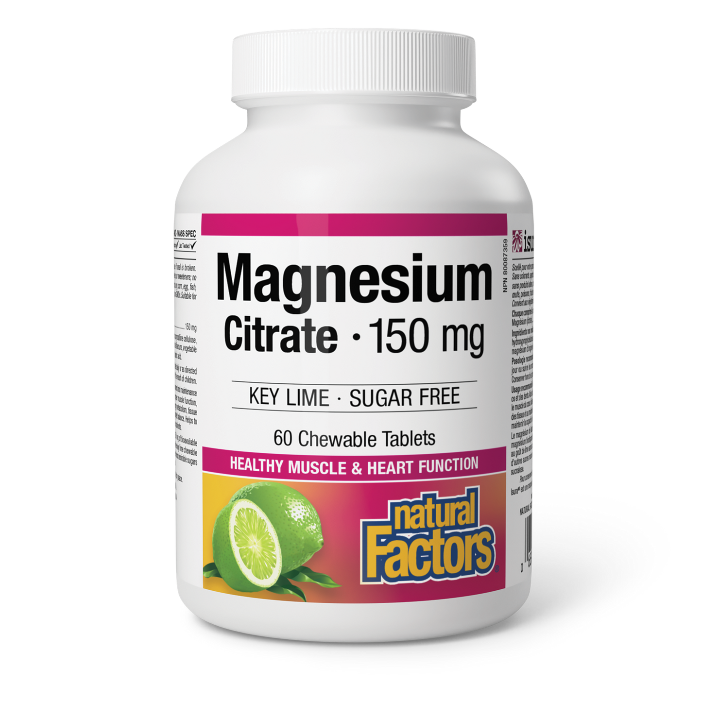 Magnesium Citrate 150mg 60 chewables lime