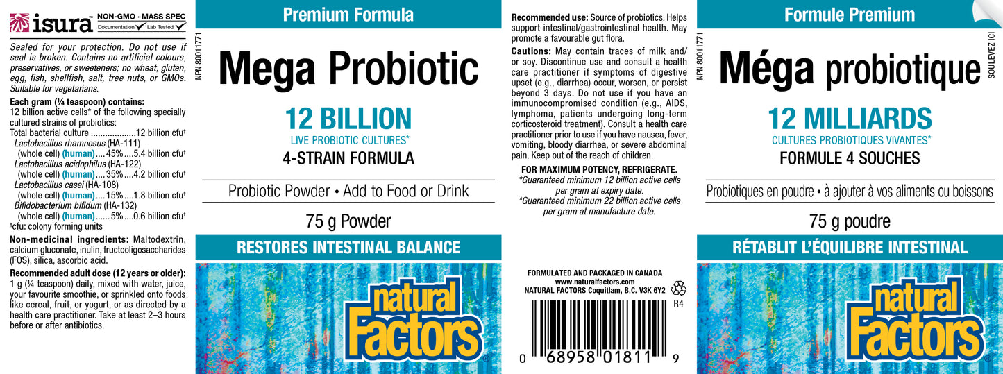 Mega Probiotic 12billion 75g powder