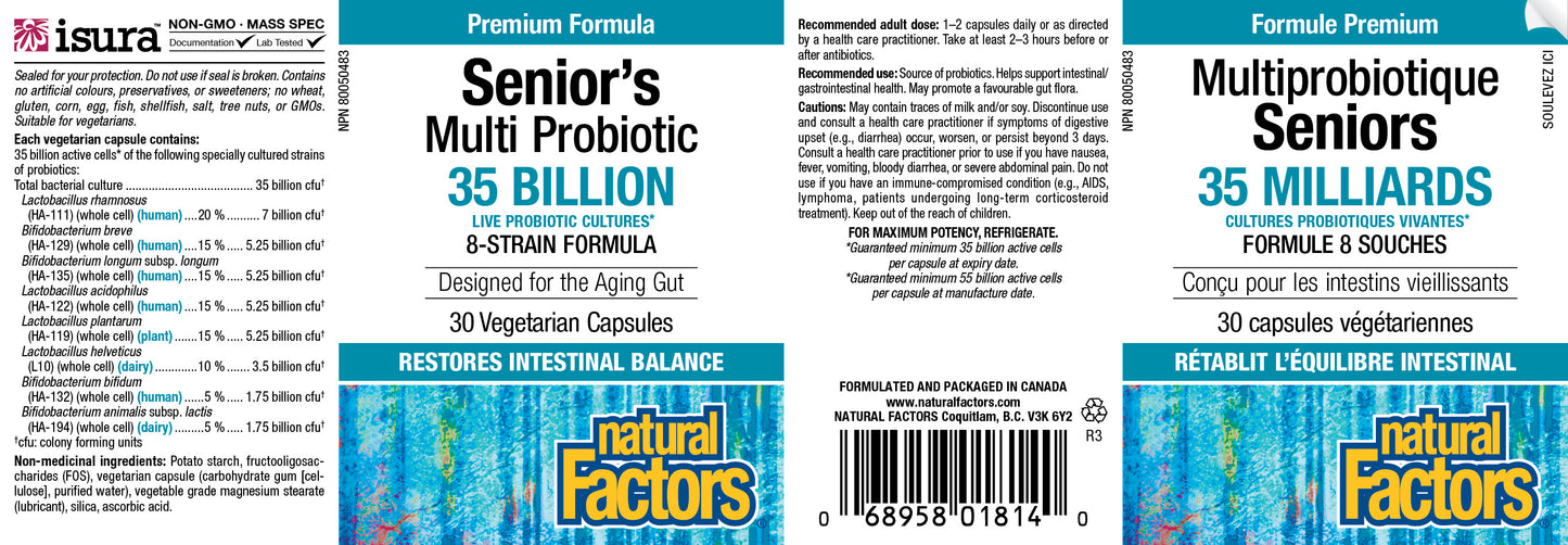 Seniors Multi Probiotic 35bill 30cap