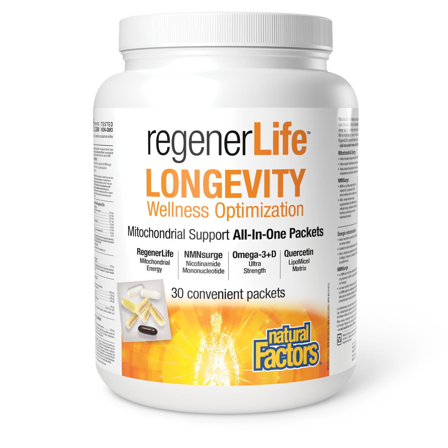 RegernerLife Longevity Wellness Optimization 30 packs