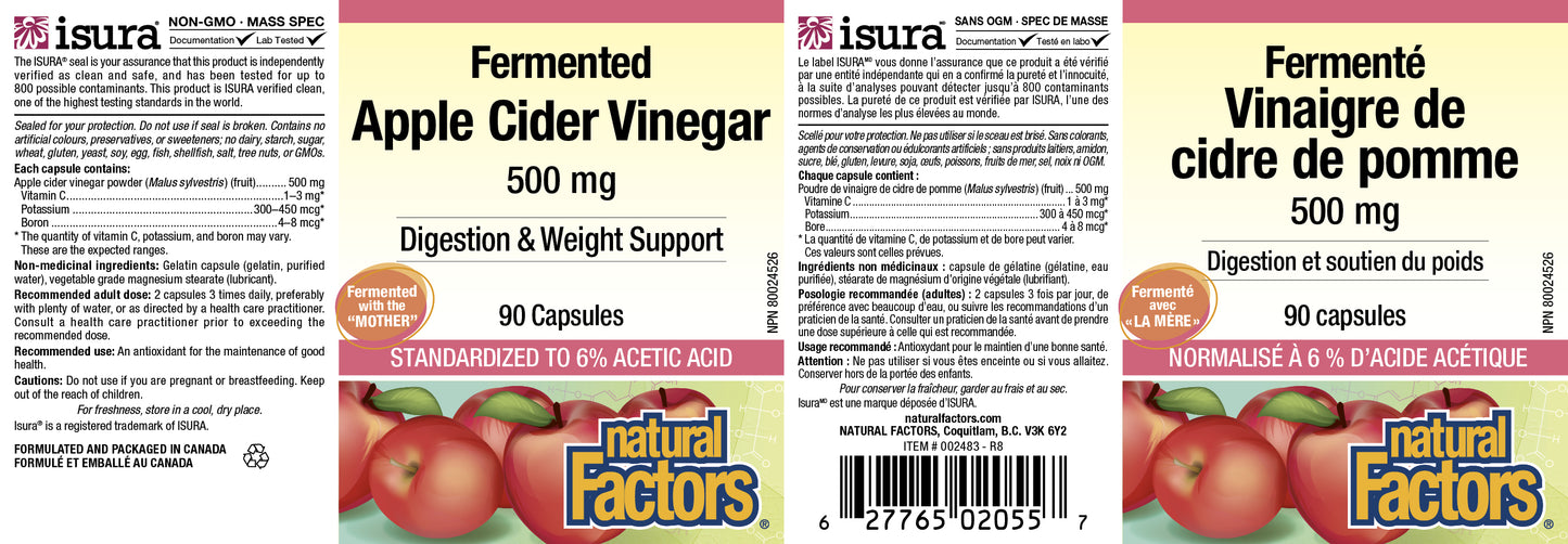 Fermented Apple Cider Vinegar 90cap