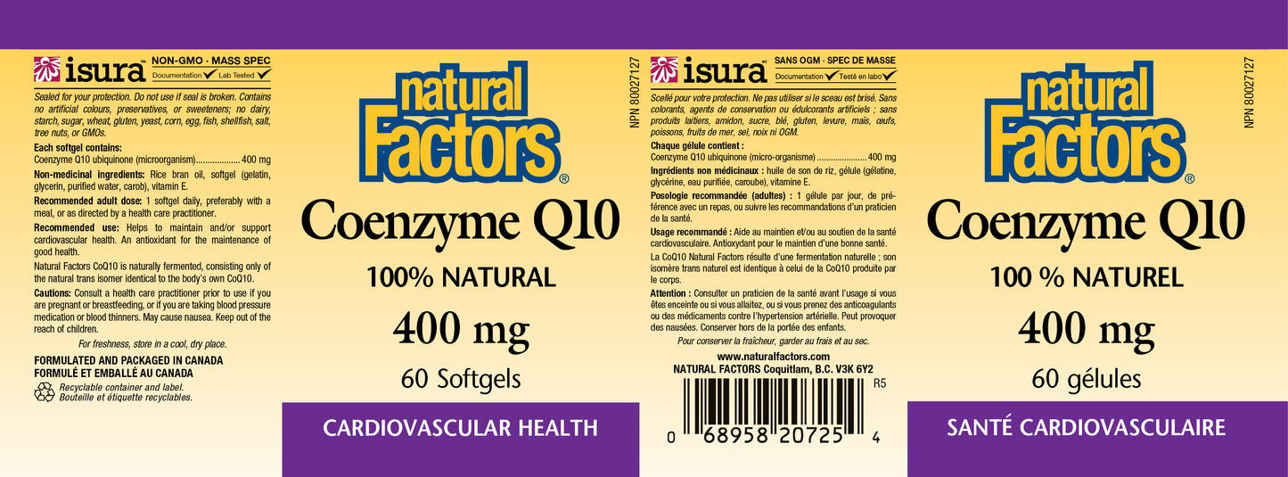 Coenzyme Q10 400mg 60 sg