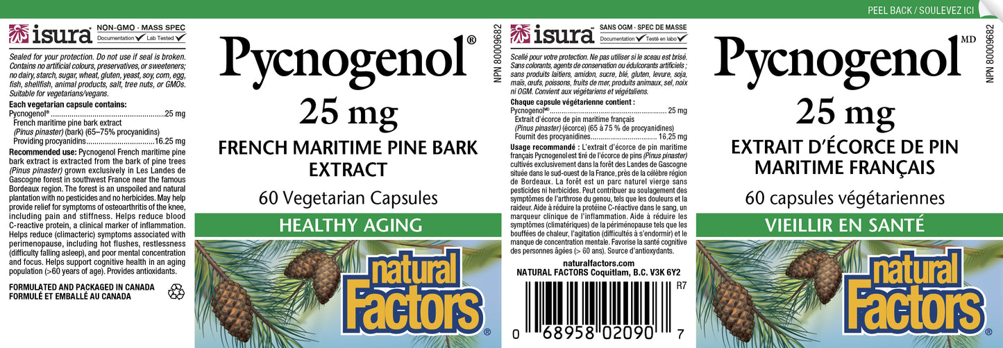 Pycnogenol 25mg 60caps