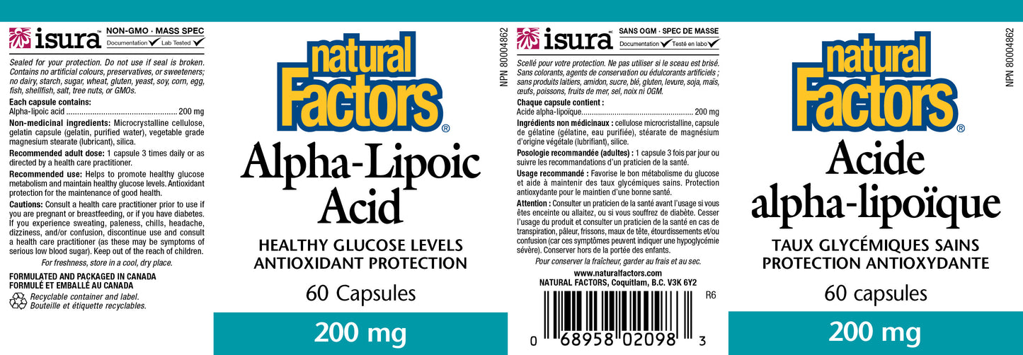 Alpha-Lipoic Acid 200mg 60caps
