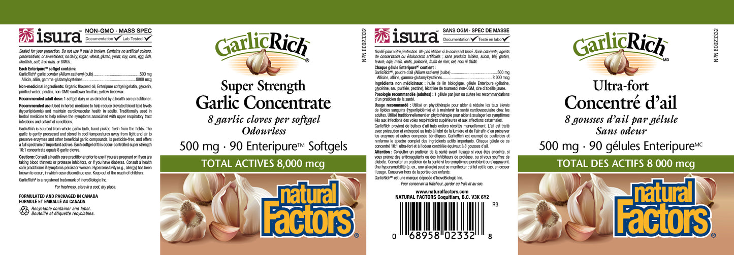 Garlic Concentrate 500mg 90gels