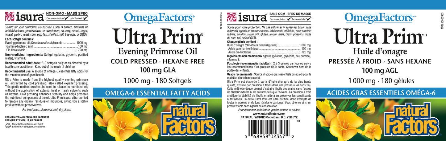 Ultra Prim 1000mg 180softgels