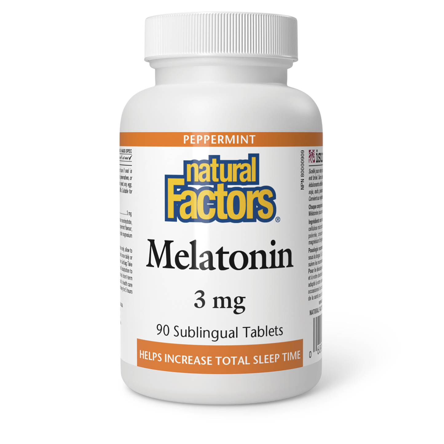 Melatonin sublingual 3mg 90tabs mint flavour