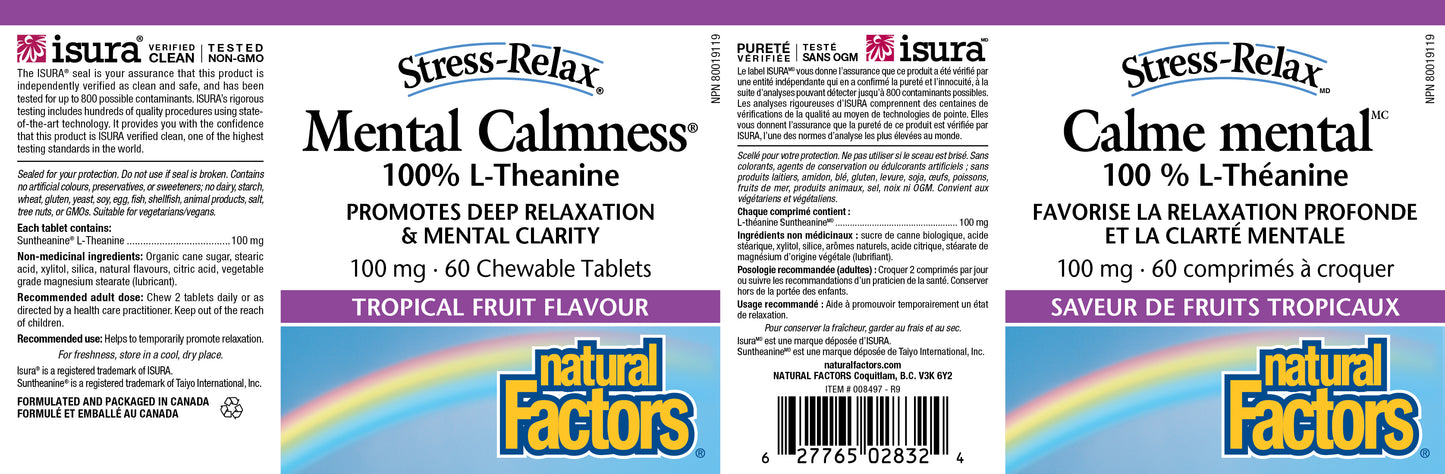 SR Mental Calmness 100mg 60 chewables