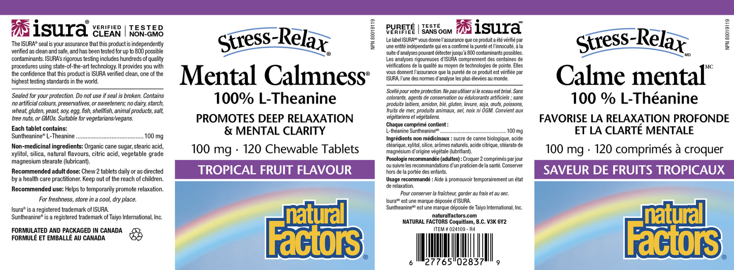 Mental Calmness 100mg 120 chewables