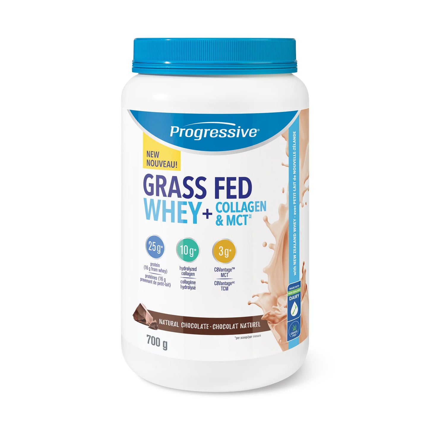 Grass Fed Whey + Collagen&MCT chocolate 700g