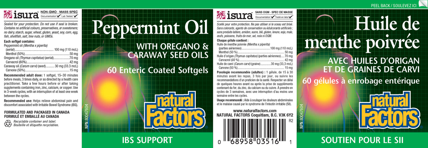 Peppermint Oil IBS support 60 enteric caps