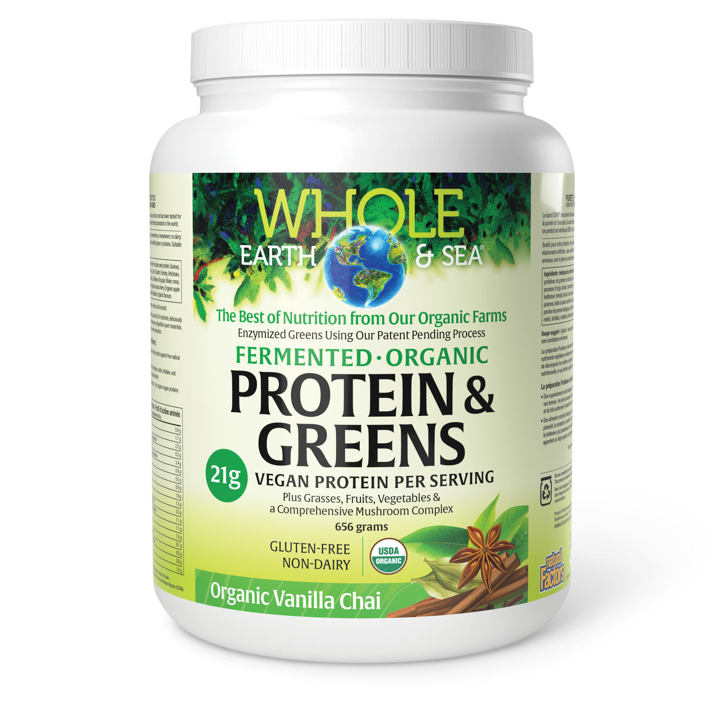 Fermented Protein & Greens vanilla chai 656g
