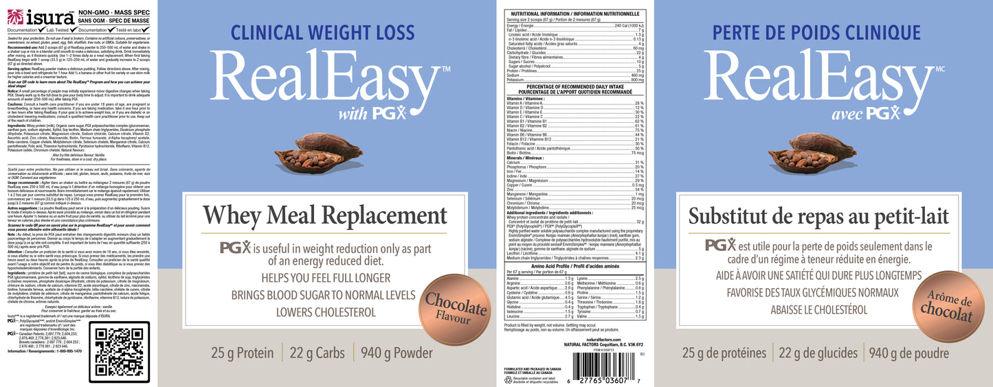 Real Easy Meal Replacement Shake Whey choc. 940g