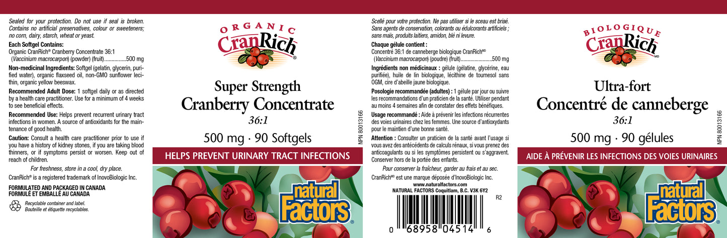 CranRich 500mg Super Strength 90softgels