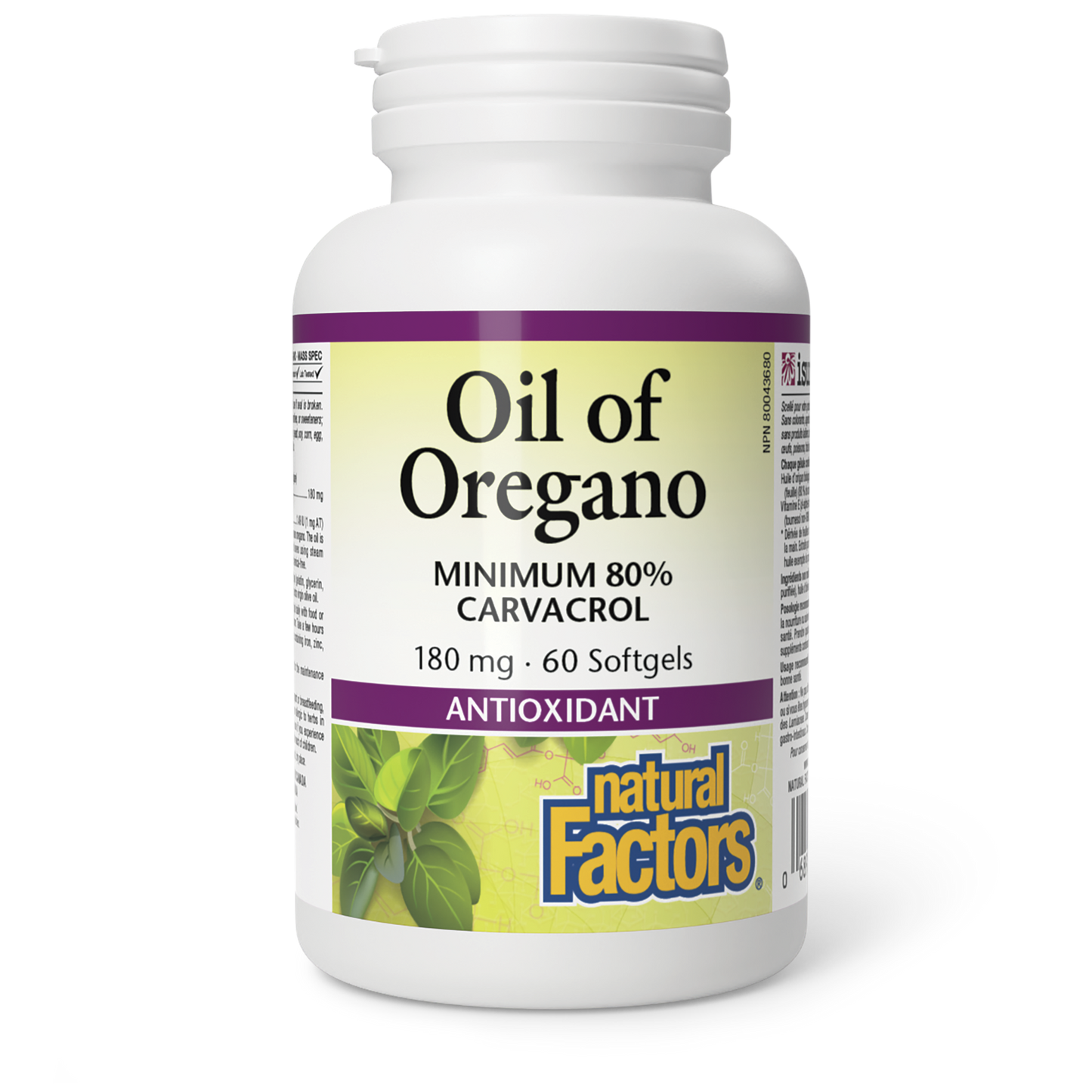 Oil of Oregano 180mg 60gels