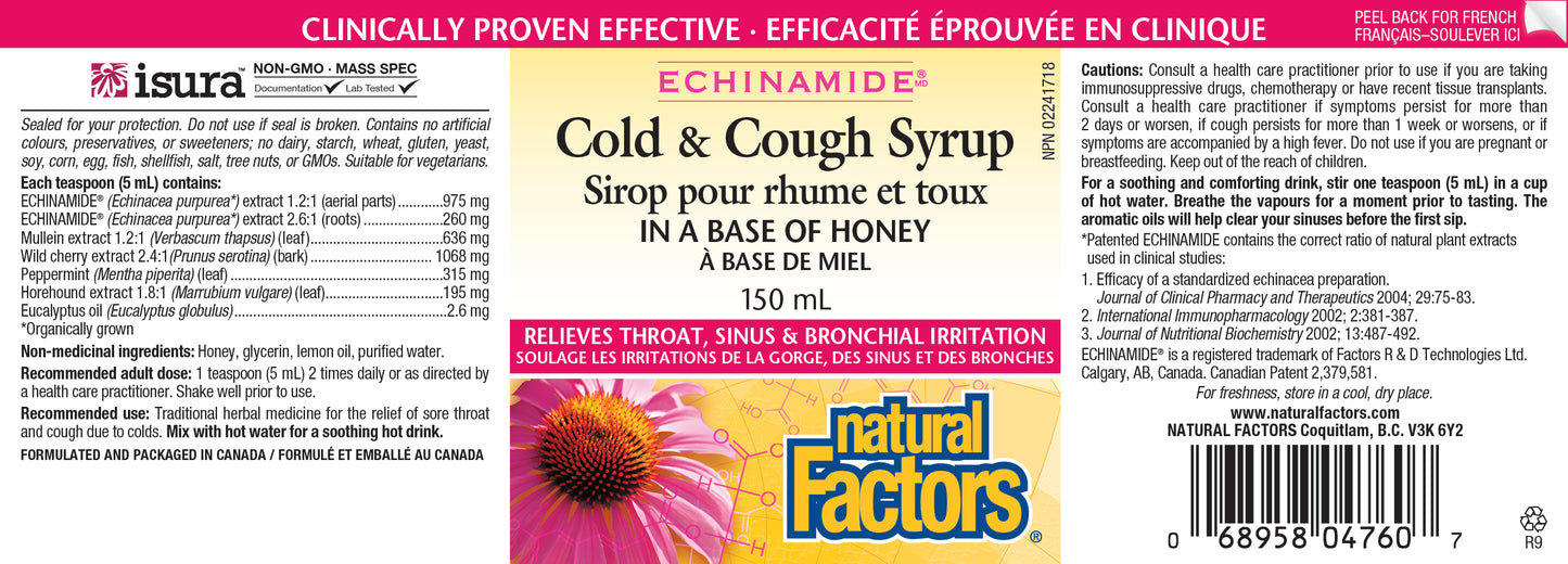 Echinamide Cold & Cough Syrup 150ml