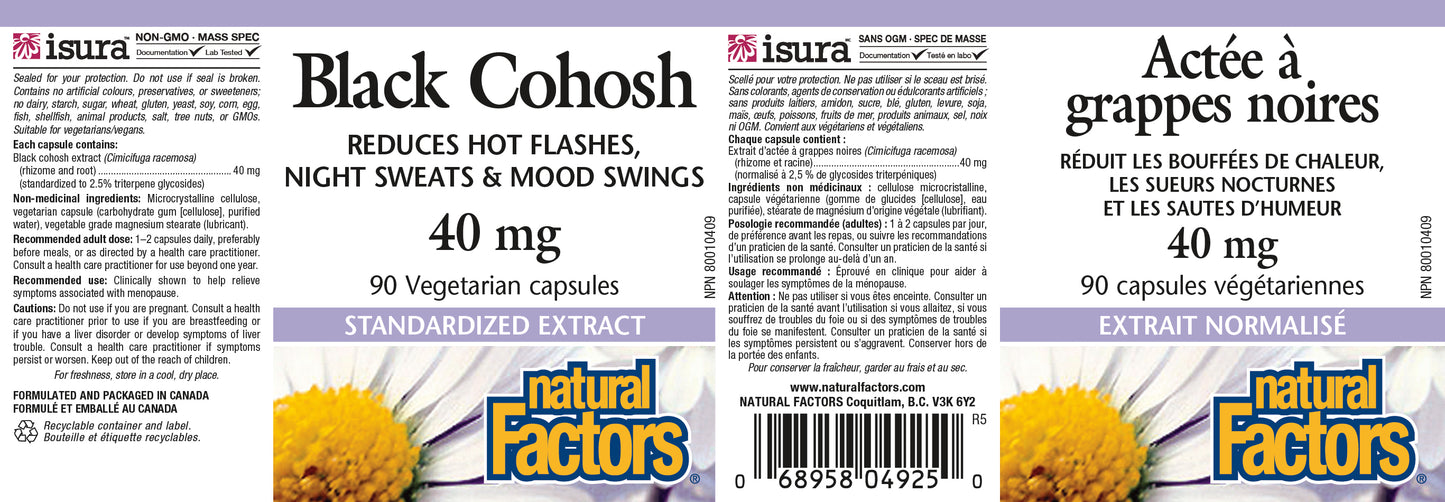 Black Cohosh 40mg 90caps