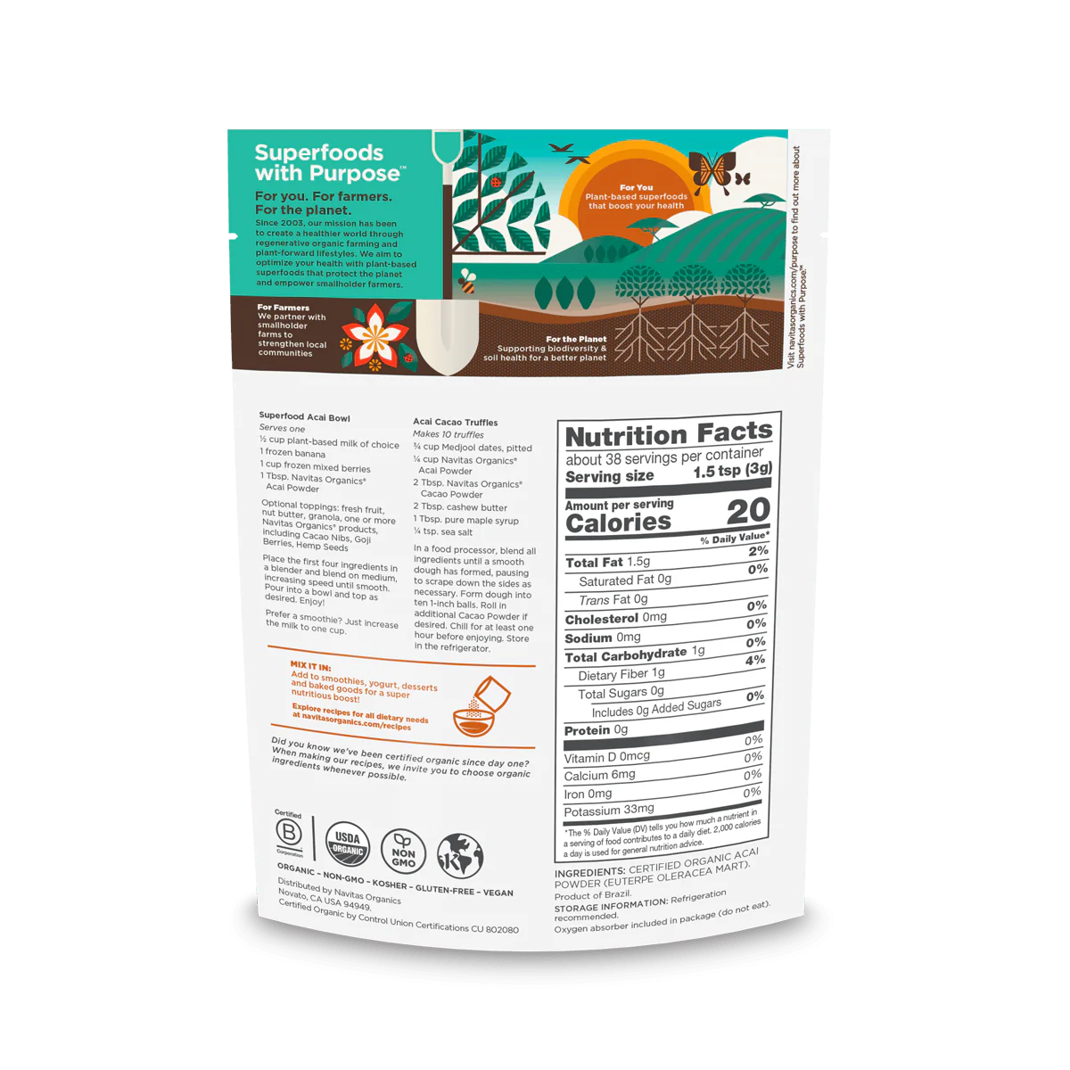 Organic Açai Powder 113g