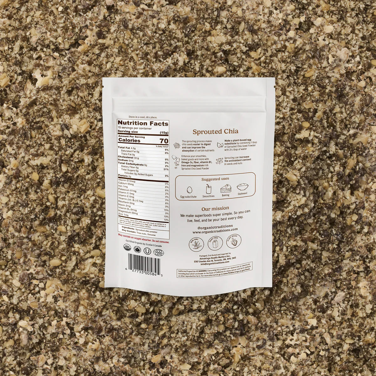 Sprouted Chia Seed Powder 454g