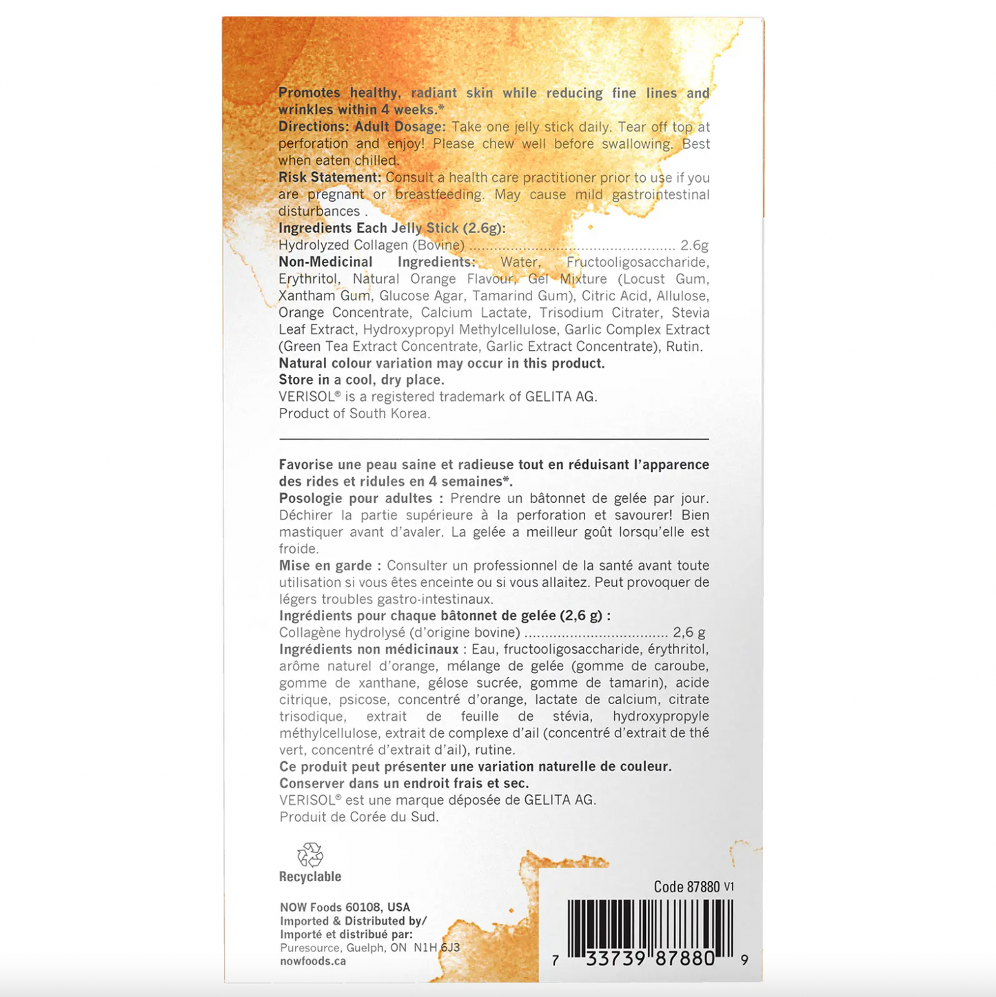 Collagen Jelly beauty complex - 10 count sweet orange flavour