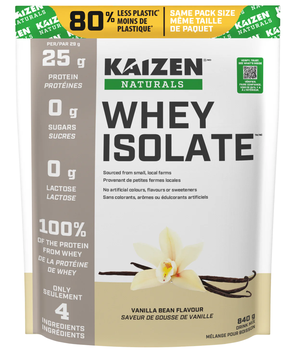 Whey Isolate vanilla bean 840g