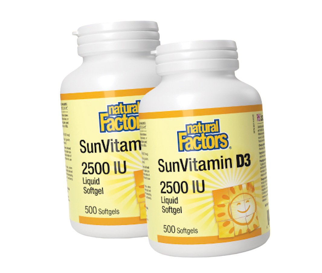 SunVitamin D3 2500 IU 500gels Twin Pack