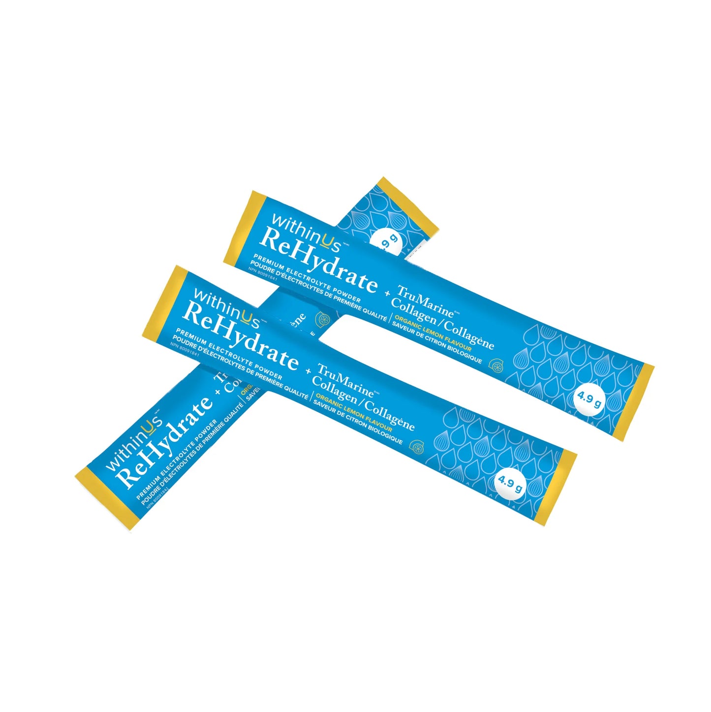 ReHydrate + TruMarine Collagen Lemon 20 packets
