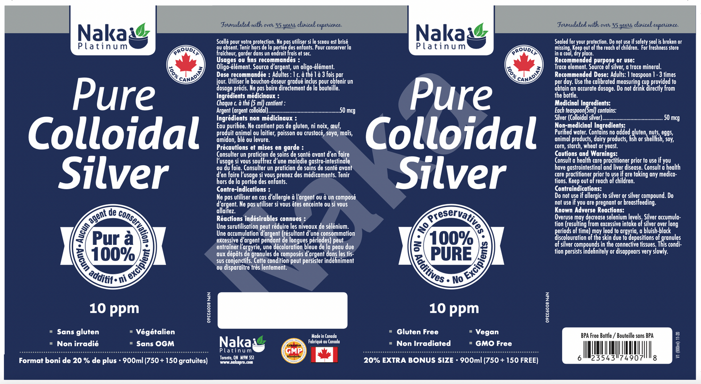 Colloidal Silver 10ppm 600ml