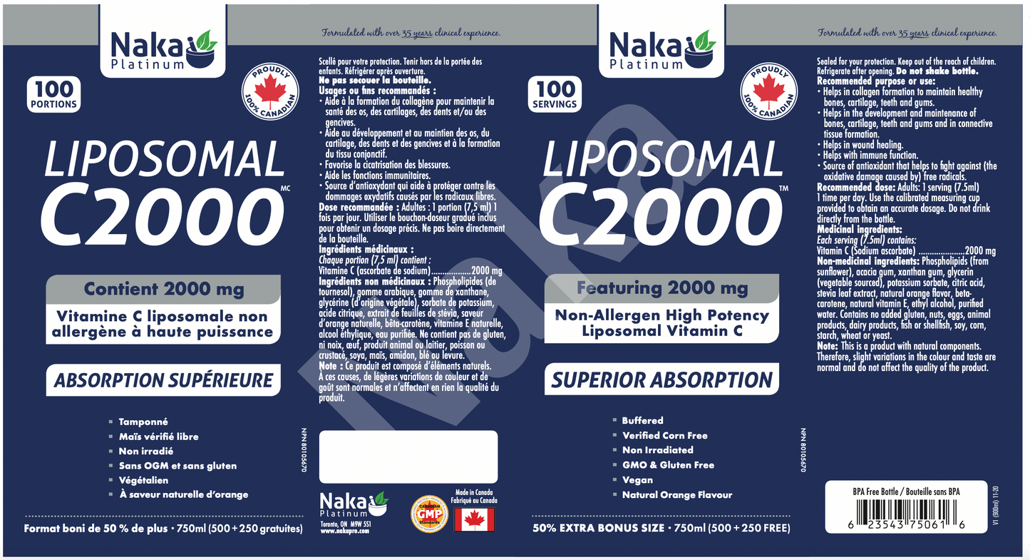 Liposomal C 2000mg 750 ml