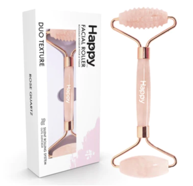 Happy Rose Quartz Facial Roller
