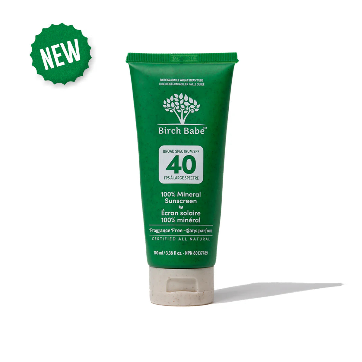 SPF 40 Mineral Sunscreen unscented 100ml
