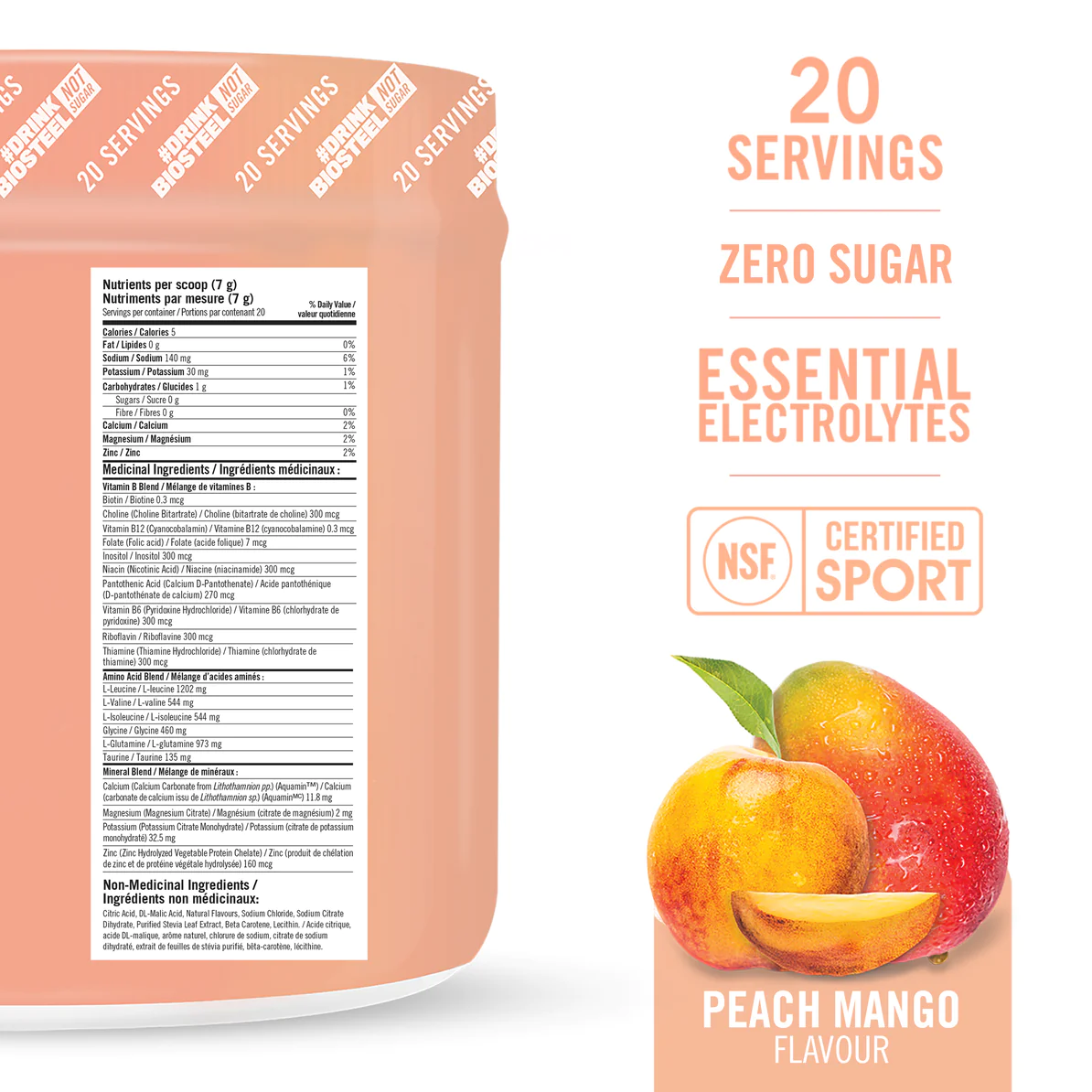Hydration Mix Peach Mango 140g