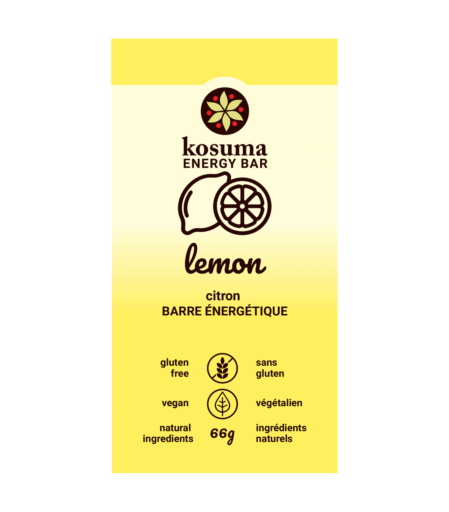Energy Bar Lemon 66g