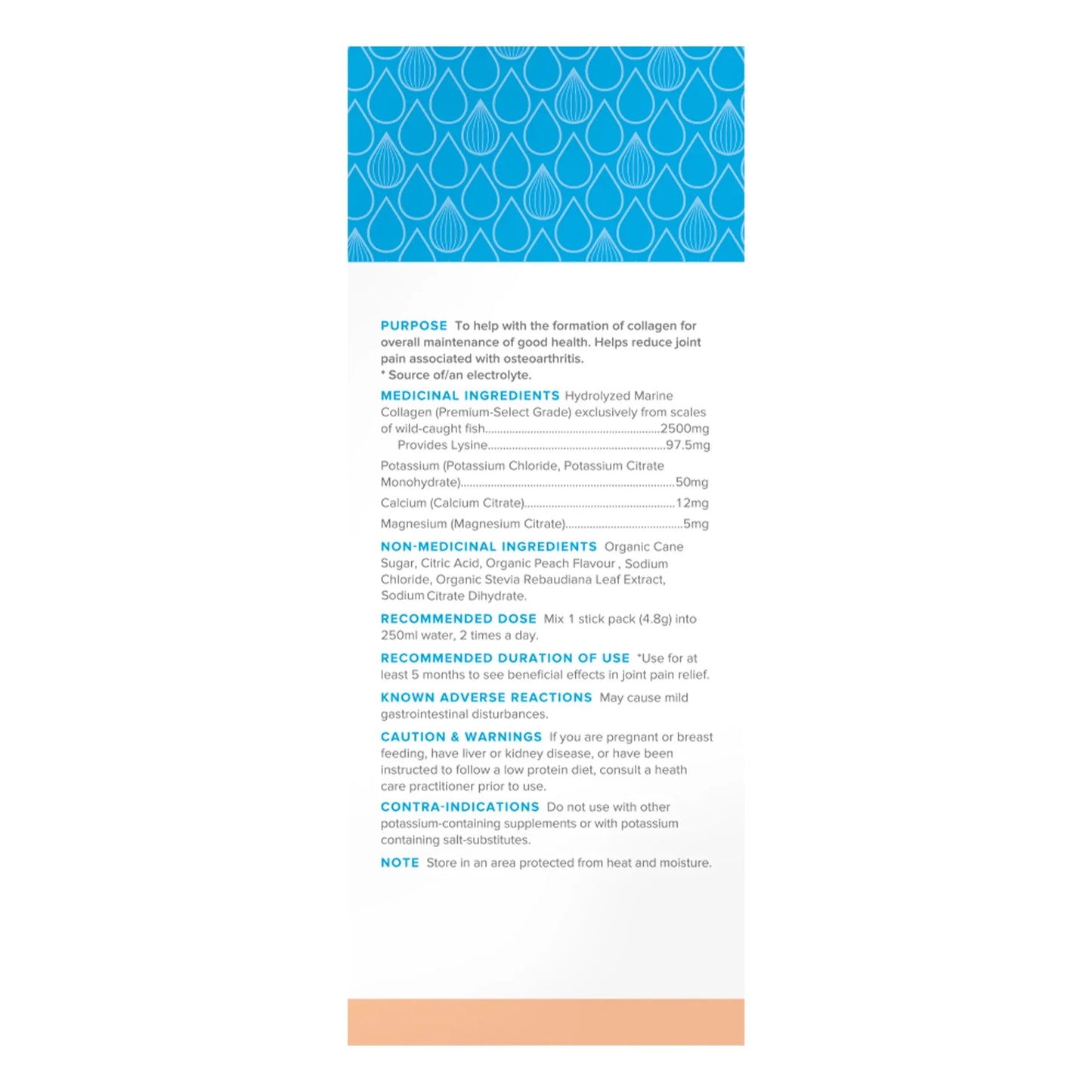 ReHydrate + TruMarine Collagen Peach 20 packets