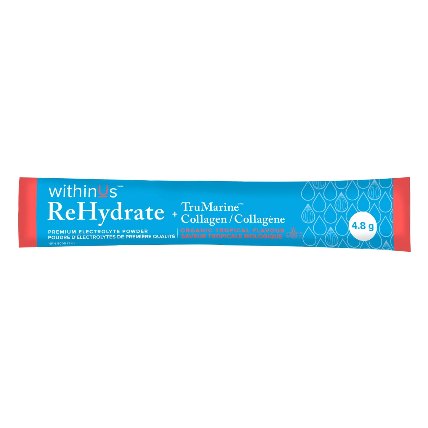 ReHydrate + TruMarine Collagen Tropical Fruit 20 packets