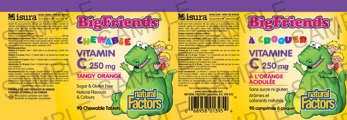 Big Friends Vitamin C Chewable 250 Mg