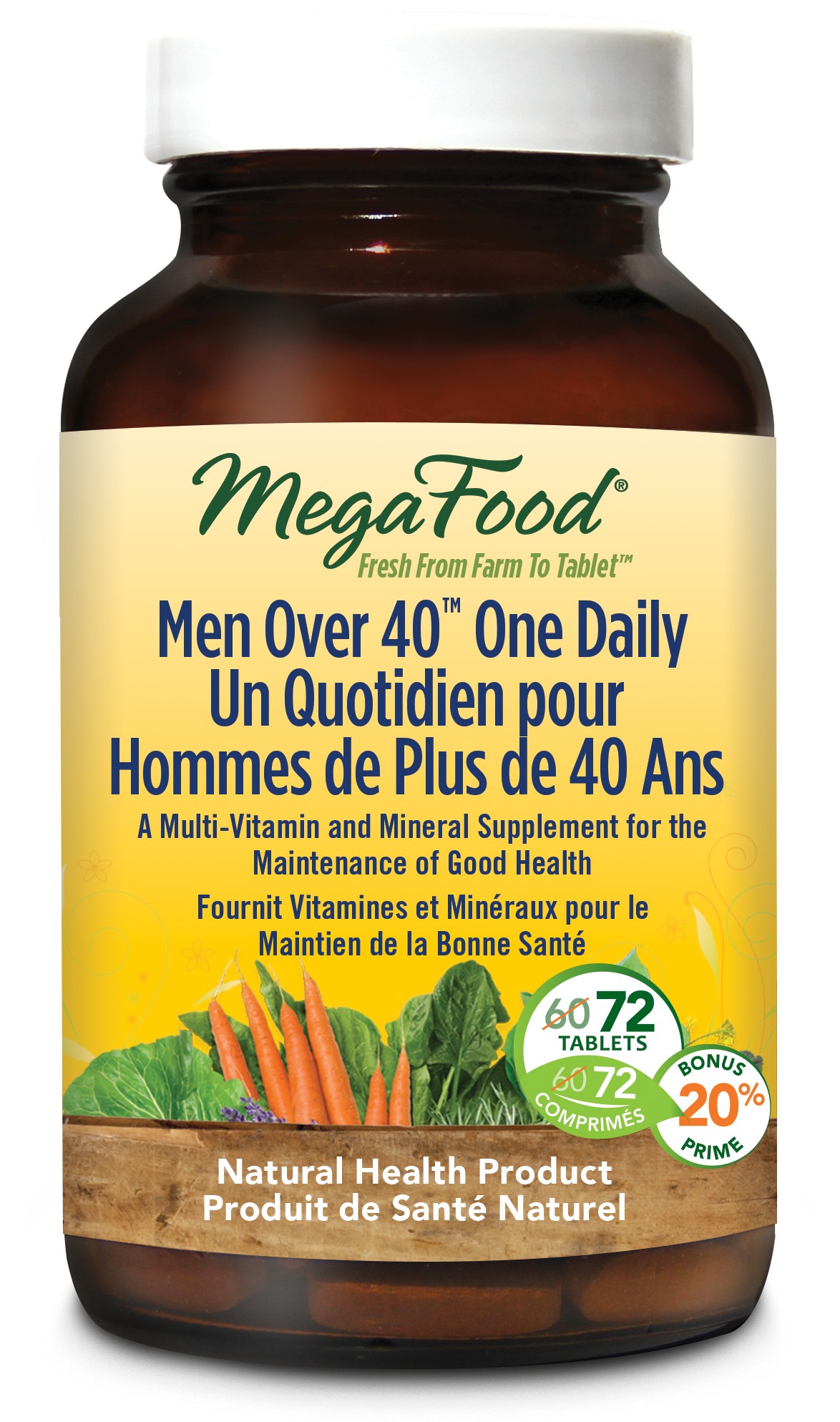 Men Over 40 One Daily 72tab bonus bottle