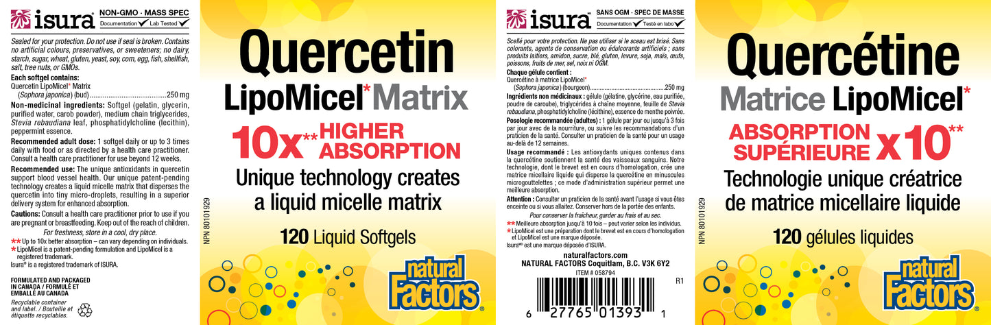Quercetin LipoMicel Matrix 120gels