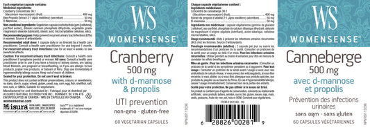 Cranberry with D-mannose & propolis 60 caps