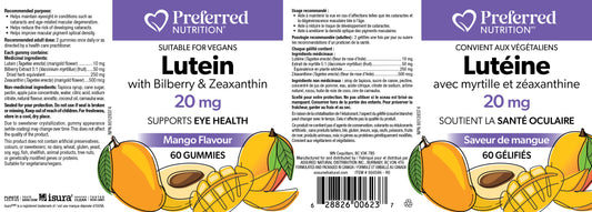 Lutein 20mg 60 gummies