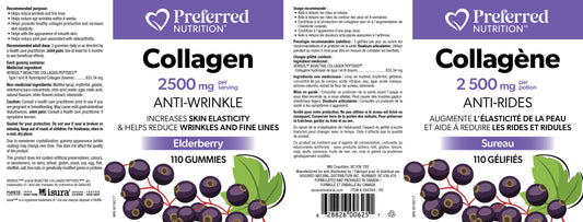 Collagen 2500 mg Elderberry 110 gummies