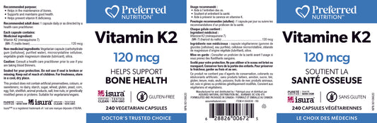 Vitamin K2 120mcg 240 cap