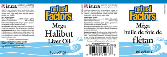Mega Halibut Liver Oil 180softgels